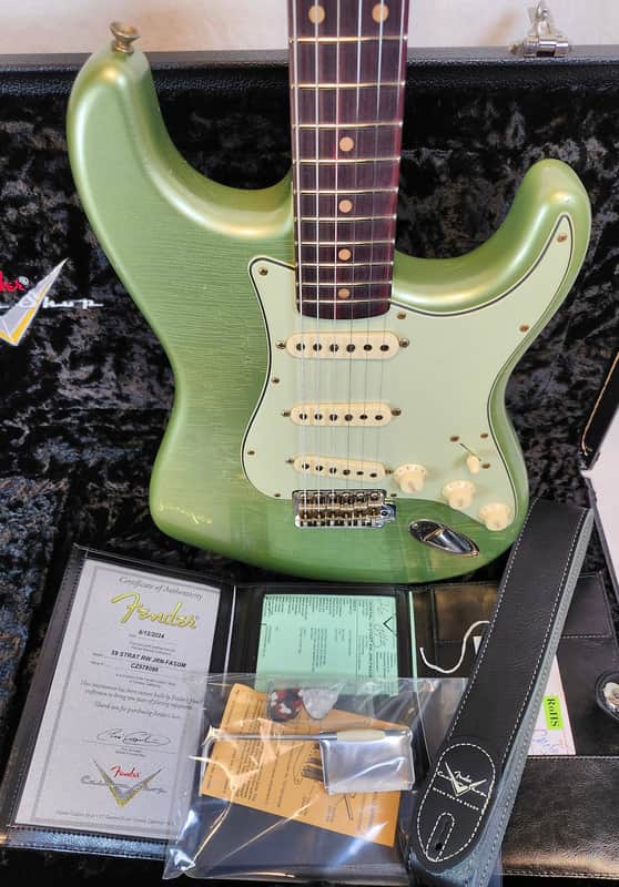 Fender Custom Shop 1959 Stratocaster Journeyman Relic, Time Machine Series, AAA Rosewood FB, Sage Green Metallic image 1