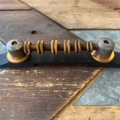 Real Life Relics Gretsch Aged Gold Vintage Bridge Assembly Space Control 0060889049  [D9] image 2