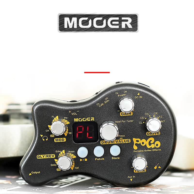 Mooer Pogo Multi-Effects Pedal Processor 5 Effect Types 40 Drum Rhythms Tuning Free Shipment,price include the import duty for US buyer image 1