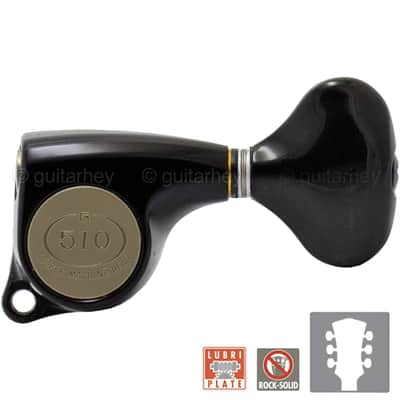 NEW Gotoh SGL510-L5 Set Tuners L3+R3 3x3 w/ screws 3+3 - 18:1 ratio - BLACK