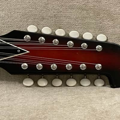 1960’s Unbranded Sekova Mentor 12 String Guitar Variant Redburst Hockey Stick Headstock Electric XII MIJ Japan Rare / VIDEO image 3