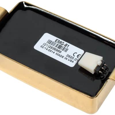 EMG EMG-81 Humbucking Active Guitar Pickup - Gold image 3