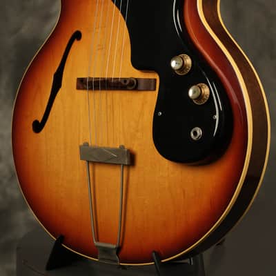 all original 1965 Gibson ES-120T Sunburst wide nut width image 8