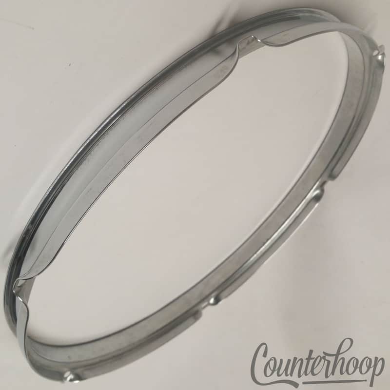 *Rogers 12" Tom Drum Rim/Hoop Triple-Flange Chrome 6-Lug Hole 60s Powertone USA* image 1