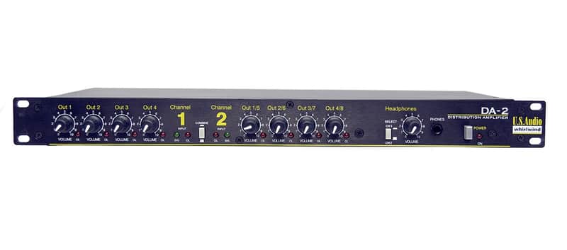 Whirlwind DA2 Audio Distribution Amplifier for Line Levels with Headphone Out image 1