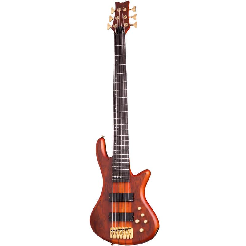 Schecter Stiletto Studio-6 Active 6-String Bass Honey Satin | Reverb