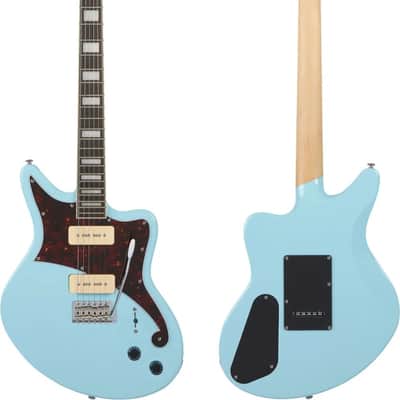 D'Angelico Premier Bedford Solid Body Electric Guitar, Sky Blue with Gig Bag image 3