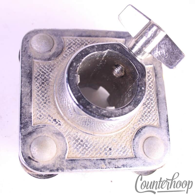 *Ludwig Bass Drum Mount Double Tom Drum Post Receiver Chrome Vintage 60s-70s USA image 1