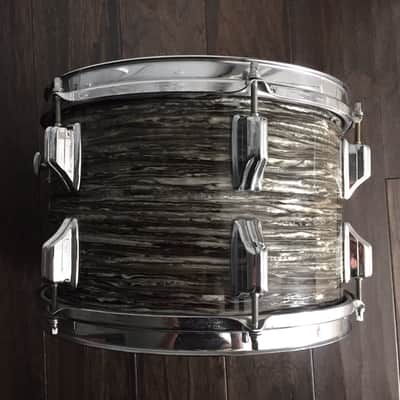 Vintage Rogers Dayton Era Holiday 12" x 8" Rack Tom Tom Drum 1967 Black Strata image 12