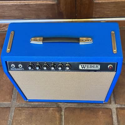Weber 6A14 64' Custom Hand Wired Princeton Reverb Tribute 12 Watt 1x10" Tube Amp Guitar Combo - Royal Blue image 4