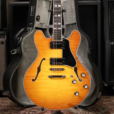 Eastman T486-GB Thinline Semi-hollowbody Electric Guitar - Goldburst with Hardshell Case image 13