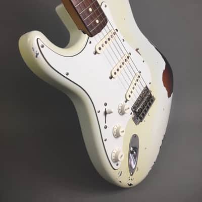 LEFTY! Vintage Fender ‘62 Reissue ST-62L Heavy Relic Custom Blonde Nitro Over Sunburst Strat 1989 7.3 Lb HSC image 15