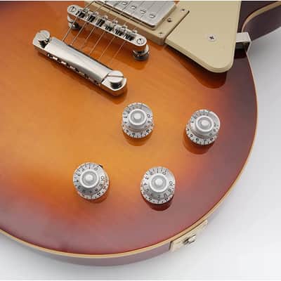 4 Silver LP Speed Control Knobs Electric Guitar Volume Tone Les Paul Metric image 5