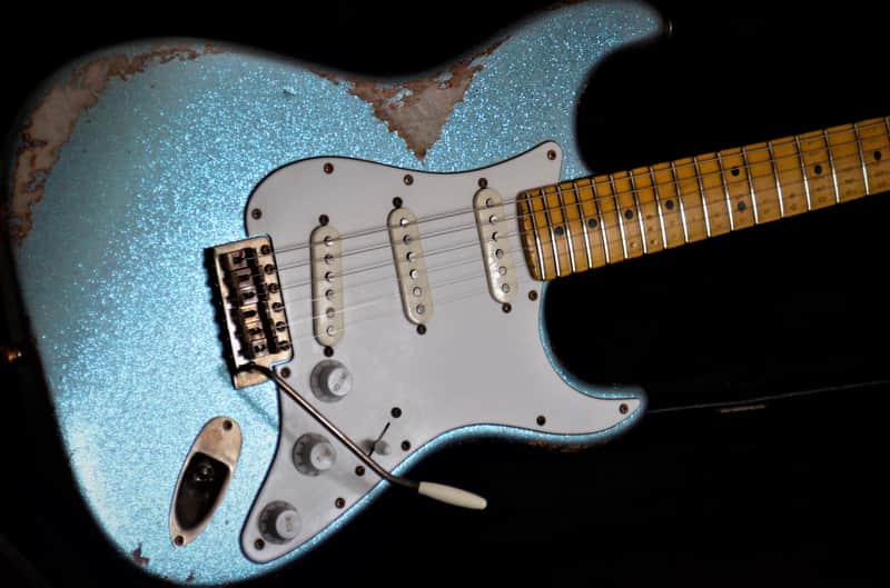 Fender Stratocaster Custom Blue  Sparkle Custom Nitro Relic image 1
