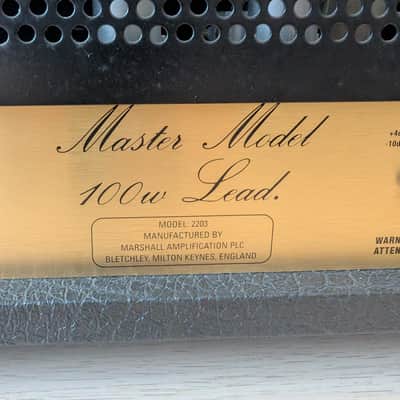 Marshall JCM800 Lead Series 2203 Reissue 100-Watt Guitar Amp Head image 7