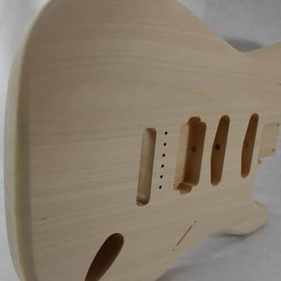 Unfinished Basswood HSS Strat Stratocaster body Fits Fender neck J918 image 5