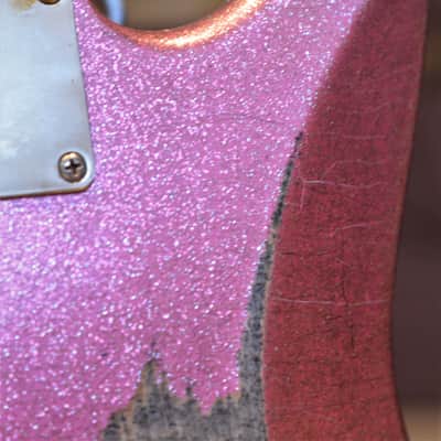 American Fender Stratocaster Relic Custom Nitro Pink Sparkle HSS CS Texas Specials image 14
