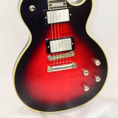 2021 Epiphone Les Paul Prophecy Electric Guitar, Red Tiger Aged Gloss image 3