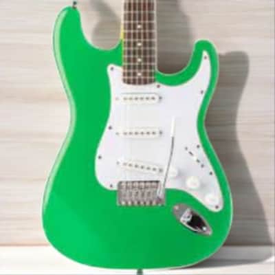 Oscar Schmidt OS-30-SFG-A Double Cut Solid Body 3/4 Scale Electric Guitar. Surf Green image 1