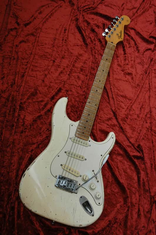 Fender Stratocaster STS 55M 1990 Fujigen Japan MIJ Rare Short Scale Maxon Scalloped Blackmore image 1