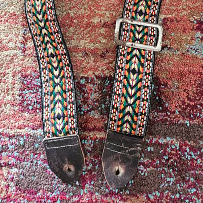 Unbranded Ace style Hooenanny guitar strap #8 Unbranded Ace style  70's  - Woven multi-colored image 1