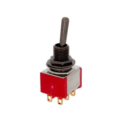 Taiway DPDT On/Off/On Mini Toggle Switch (Black)