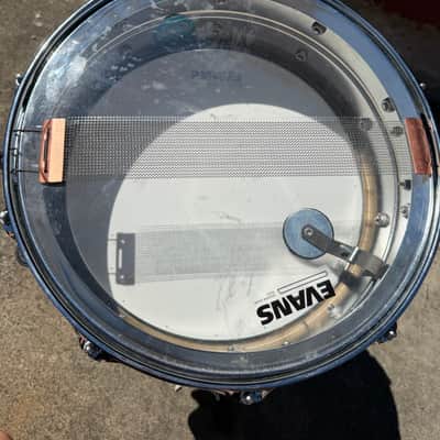 Ludwig No. 400 Supraphonic 5x14" Pointed Blue/Olive Badge 1969 - 1979 image 9