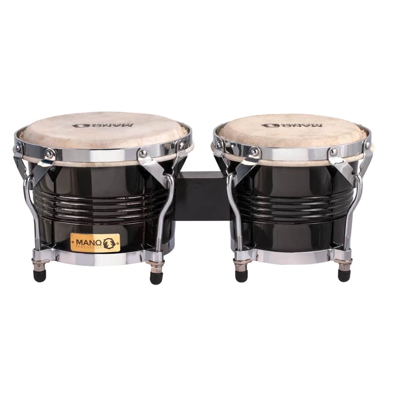 Mano Percussion Black 7” & 8” Bongo Set image 1