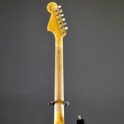 Fender Custom Shop Bass VI Heavy Relic Black // 3 Tone Sunburst image 9