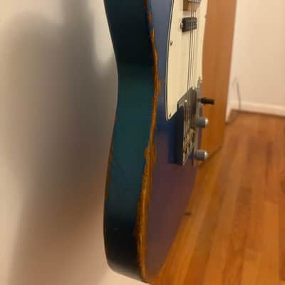 5lb 7oz Metallic Blue Tele Style Partscaster w/ Duncan Hot Rails by Nate's Relic Guitars image 4