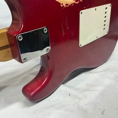 Fender Highway One Stratocaster Guitar 2002 - Crimson Red Transparent / Maple neck image 17
