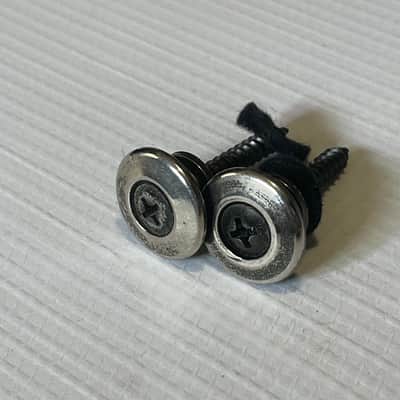 1980's Japan Ibanez RG & S Series Large Head Oversize Worn Black Strap Buttons image 3
