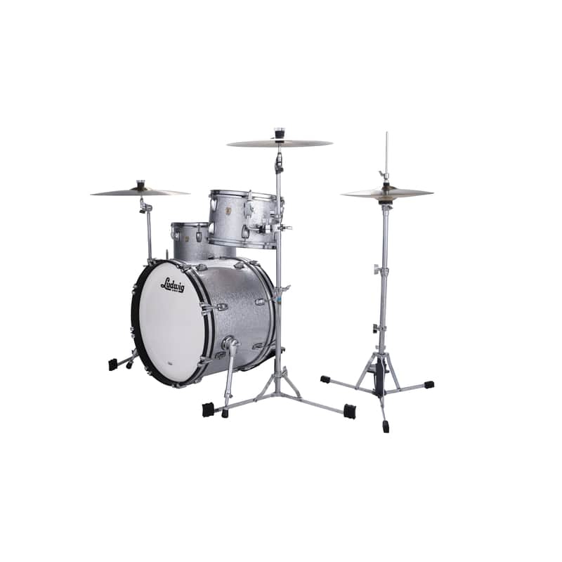 Ludwig Classic Maple Downbeat Shell Set Silver Sparkle - Drum Shell Set image 1