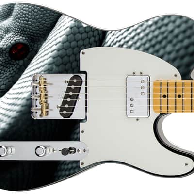 Sticka Steves Guitar Skin Axe Wrap Re-skin Vinyl Decal DIY White Snake Python 755 image 6