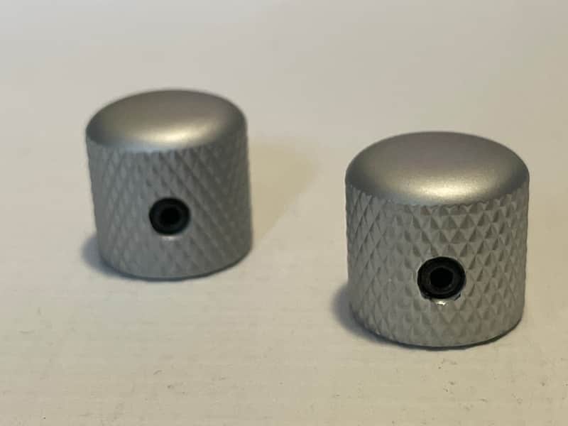 2000's Electric Guitar Brushed Chrome Dome Metal Volume Allen Set Screw Knobs Fits Jackson Dinky image 1