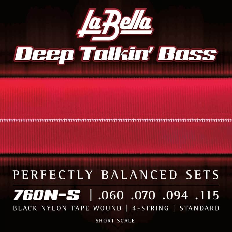 La Bella Deep Talkin' Bass Black Nylon Tapewound 60-115 Bass Strings, Short Scale [760N-S] image 1