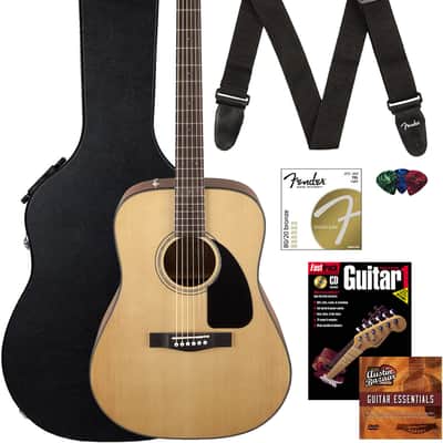 Fender CD-60 Dreadnought Acoustic Guitar - Natural w/ Hard Case image 1