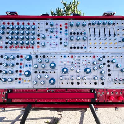 Buchla Tiptop 200t series with BPNYC ZERO Halliburton Eurorack Modular Travel Case 7U 'REDRUM" image 3