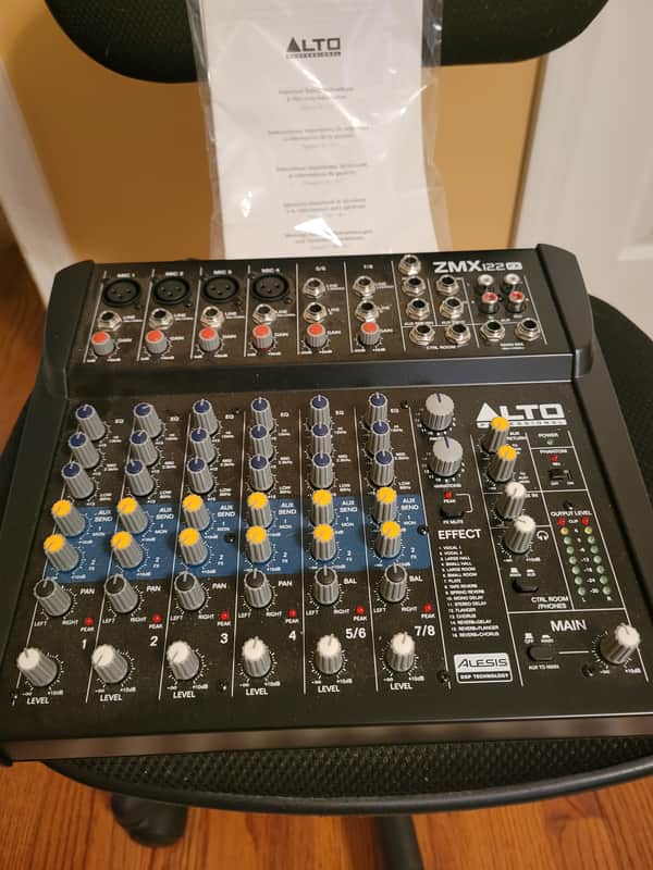 Alto Professional ZMX122FX 8-Channel 2-Bus Compact Mixer with Effects 2010s - Black image 1