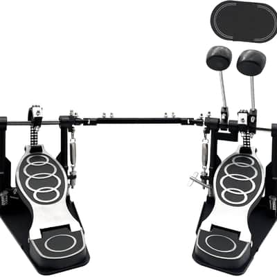 Double Bass Pedal, Double Chain Double Bass Drum Pedals, Double Kick Drum Pedal with Patch Suit for Kick Drum Set and Electronic Drums image 3