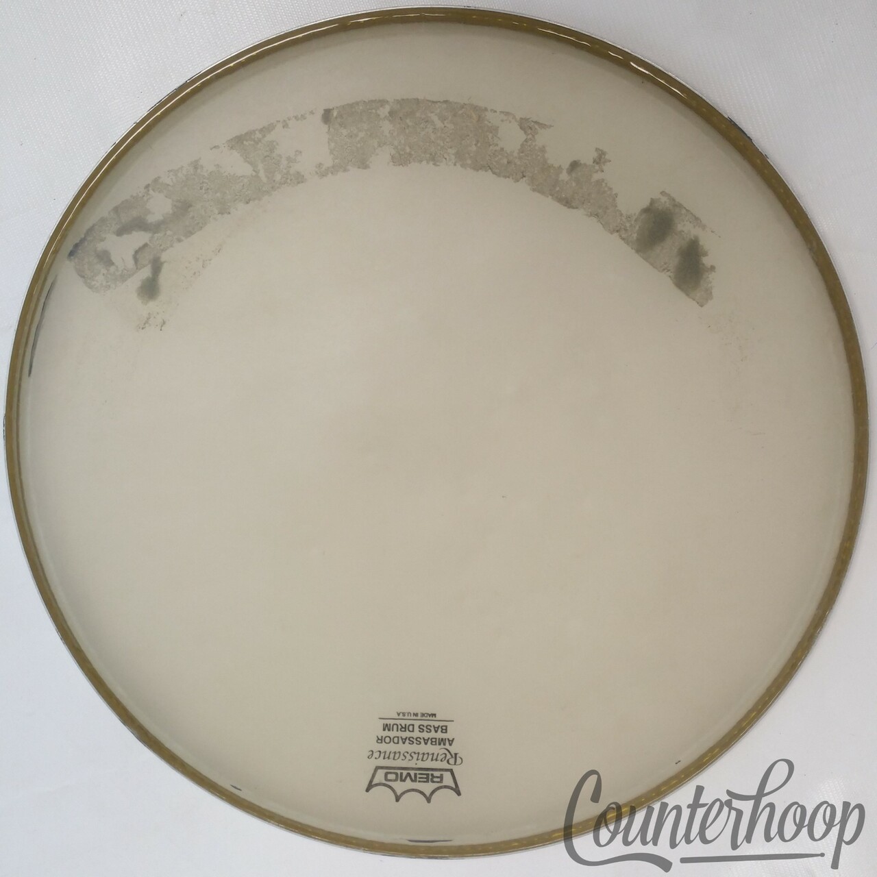 Remo 16" Renaissance Ambassador Bass Drum Head Weatherking Made In USA — main photograph
