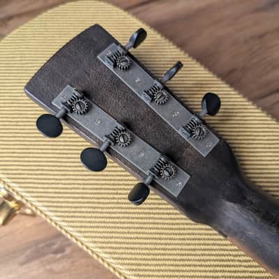 2023 Mule Modest Mavis Resophonic Electric Resonator Guitar Faded Black Relic W/OHSC image 10