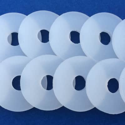 Twelve TRANSLUCENT "GHOST" Rubber Guitar Strap Locks - Grolsch Style - Classic and Reliable image 3