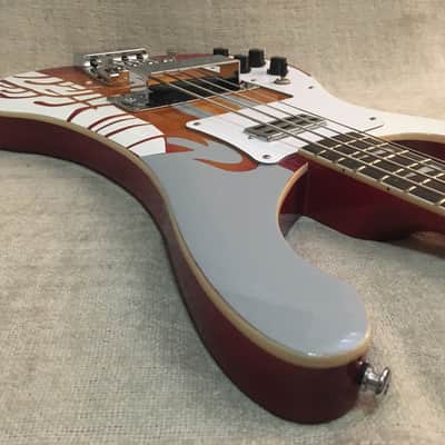 Left Hand Lefty Bass Paul McCartney 2000's Psychedelic Finish Stereo Output Neck Through DCustom image 6
