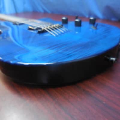 Godin LGX-SA with AAA Flame Maple Top 2010s - Trans Blue Flame image 12