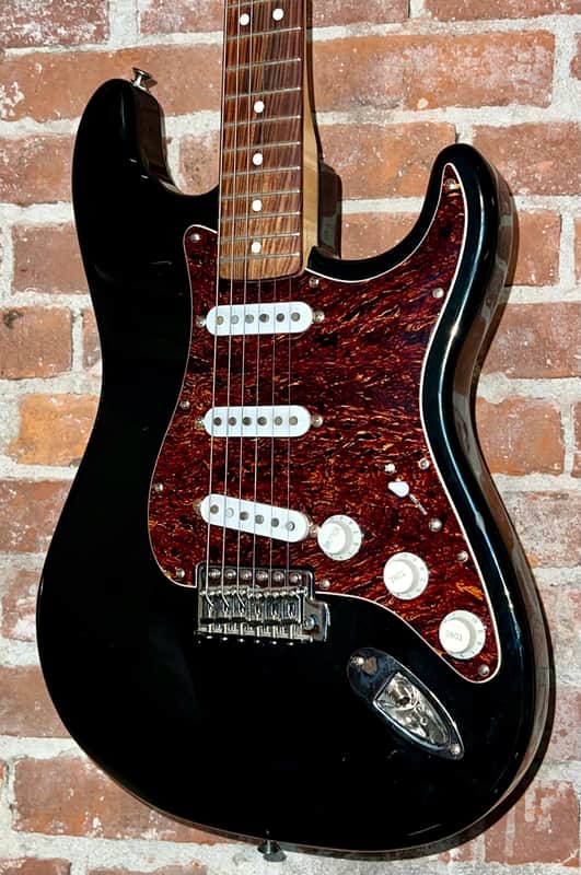 Nice 2003 Fender Stratocaster Gloss Black Rosewood Fretboard, Fresh Pro Setup and New Fender Gig Bag ! image 1