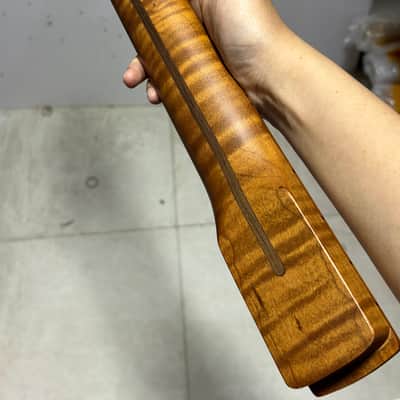 Reverse Big head 22 Fret Roasted Flame Maple eletrick guitar neck 25.5 inch replace image 7