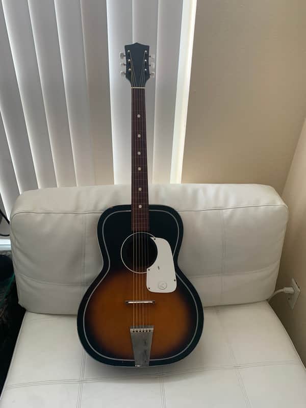 1963-1965 Kay K5160 Sunburst Vintage Acoustic Guitar image 1