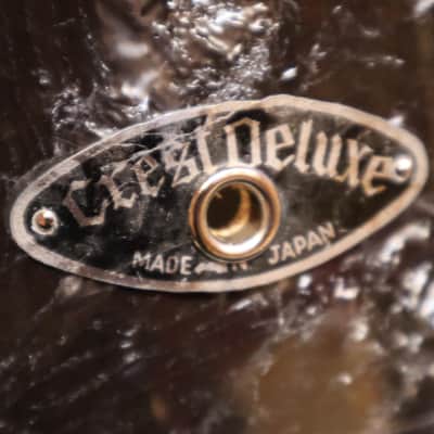 "Crest Deluxe" MIJ Coal Black Pearl 6-Lug Snare image 2