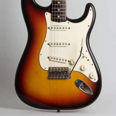 Fender  Stratocaster Solid Body Electric Guitar (1970), ser. #273341, period black tolex hard shell case. image 3